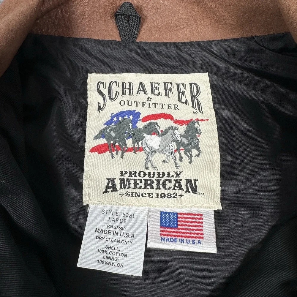 Vintage Schaefer Jacket Large 2015 Houston Livestock Show & Rodeo Made In USA